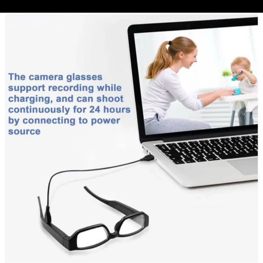 Outdoor sports glasses with 1080P HD video recording capabilities;